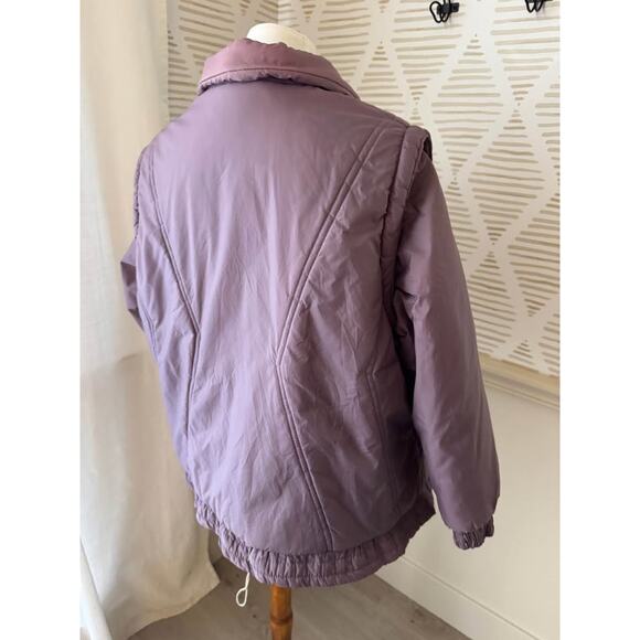 Current Seen Large/XL Vintage Quilted Convertible Puffer Jacket Coat Vest - Picture 6 of 10